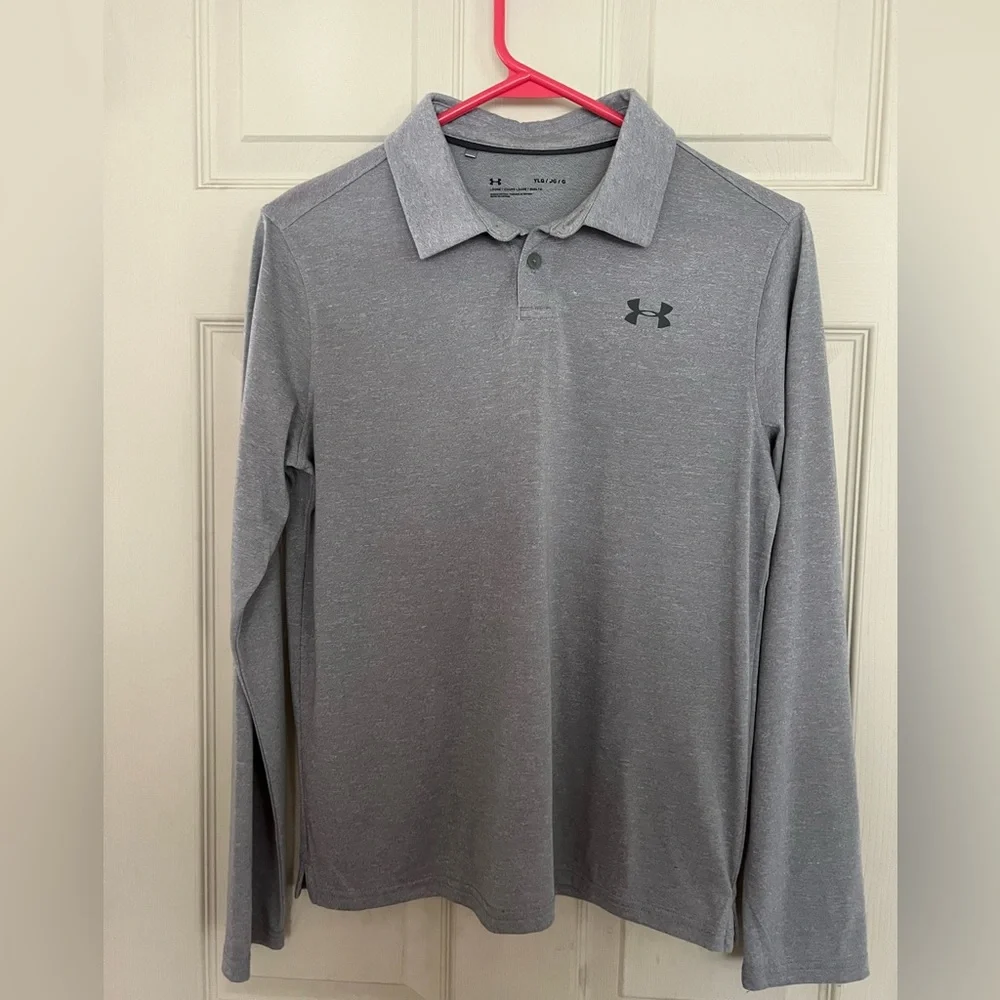 Under Armour Long Sleeve Polo, Youth L